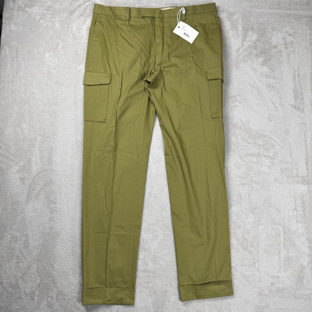 NWT Giant Rugger Smart Cargo‎ Pants Mens 52 Green Straight Leg Utility Tactical